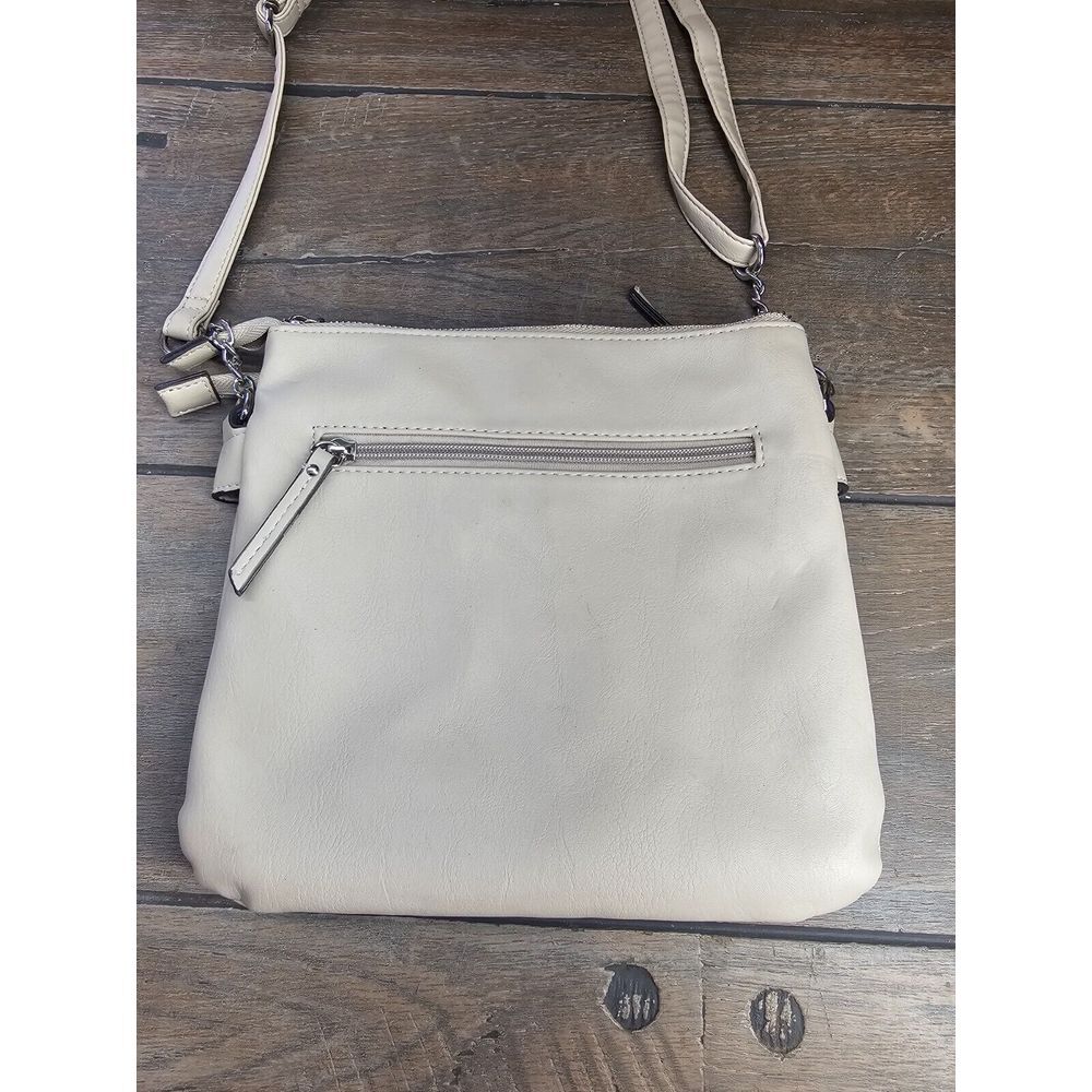 Rosetti Beige Purse Crossbody Shoulder Bag Adjustable Strap VG Multi Pocket - Picture 5 of 16